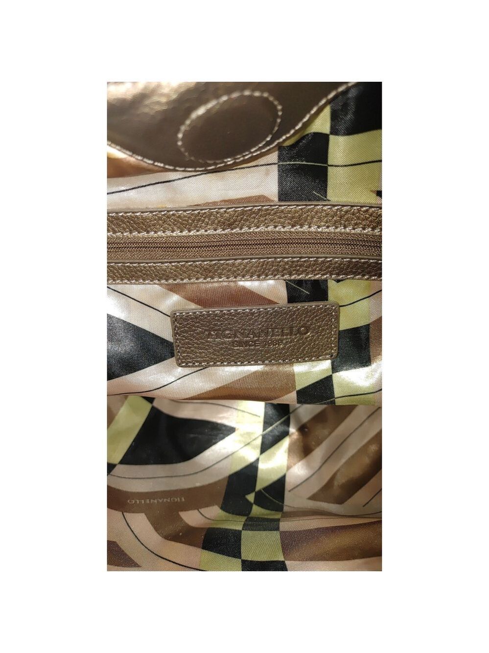 Tignanello Metallic Leather Shoulder Bag - Picture 4 of 5